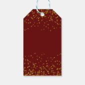 Étiquettes-cadeau 50 et Fabulous Gold et Bourgogne parkle (Dos)