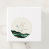 Étiquettes Cadeau 50 et Fabulous Green Gold Agate Merci (En situation)