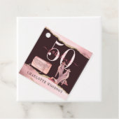 Étiquettes Cadeau 50 Fabuleux Rose Gold Parties scintillant Agate Ch (En situation)