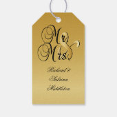 Étiquettes-cadeau 50e anniversaire de Mariage d'or (Dos)