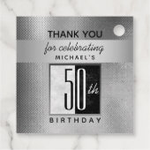 Étiquettes Cadeau 50e anniversaire Merci (Dos)