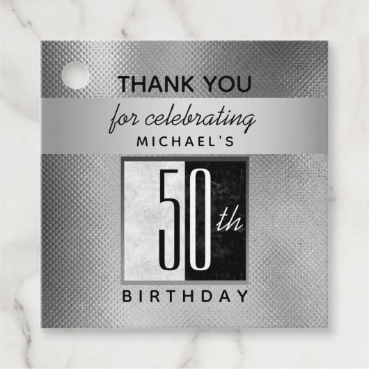 Étiquettes Cadeau 50e anniversaire Merci (Devant)