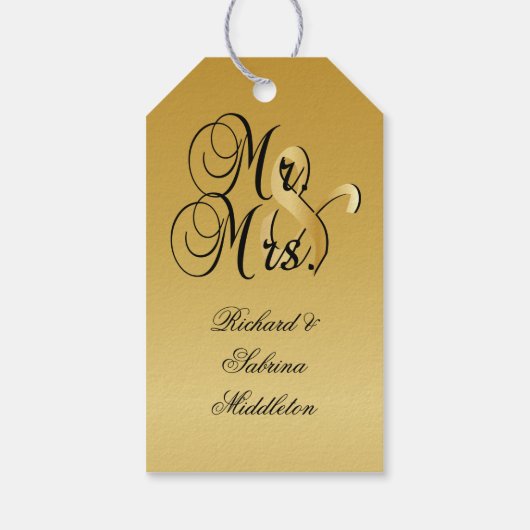 Étiquettes-cadeau 50th Golden Anniversary (Dos)