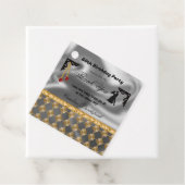 Étiquettes Cadeau 60e anniversaire Damask & Red Gems Merci (En situation)