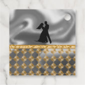 Étiquettes Cadeau 60e anniversaire Damask & Red Gems Merci (Dos)