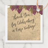 Étiquettes Cadeau 60e anniversaire Elégant vin à thème Merci (Dos)