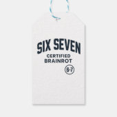 Étiquettes-cadeau 6 7 Certified Brain Rot (Dos)
