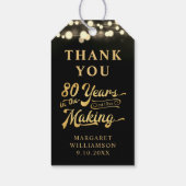 Étiquettes-cadeau 80e anniversaire Merci 80 ans en devenir (Dos)