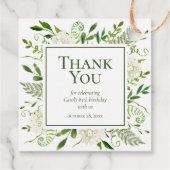 Étiquettes Cadeau 85e anniversaire Merci d'hydrangée blanche (Dos)