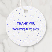 Étiquettes Cadeau 8e anniversaire merci rouge blanc bleu étoiles spo (Dos)