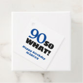 Étiquettes Cadeau 90 Quelle Typographie Positive Joyeux 90e annivers (En situation)