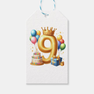 Étiquettes-cadeau 9e anniversaire doré