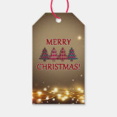 Étiquettes-cadeau à damiers arbres (Devant)