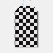 Étiquettes-cadeau à damiers noir et blanc (Dos)