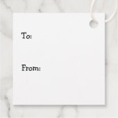 Étiquettes Cadeau A et De l'Elfe de Noël (Dos)