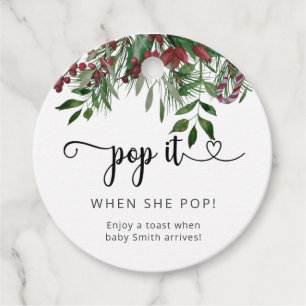 Étiquettes Cadeau À feuillage persistant Pop it quand elle popote ba