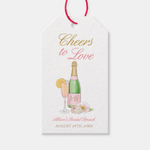 Étiquettes-cadeau À l'amour Champagne Enterrement de vie de jeune fi