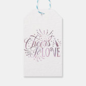 Étiquettes-cadeau À l'amour - Dégustation de vins Élégant Shower de  (Dos)