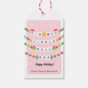 Étiquettes-cadeau À l'ère de Noël Branché Amitié Bracelet rose