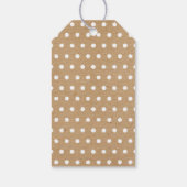 Étiquettes-cadeau À petits pois blancs en panne sur mesure sur Faux (Dos)