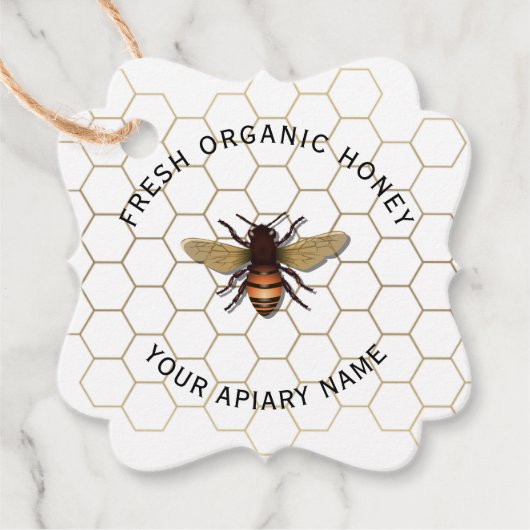 Étiquettes Cadeau Abeille de miel (Devant)