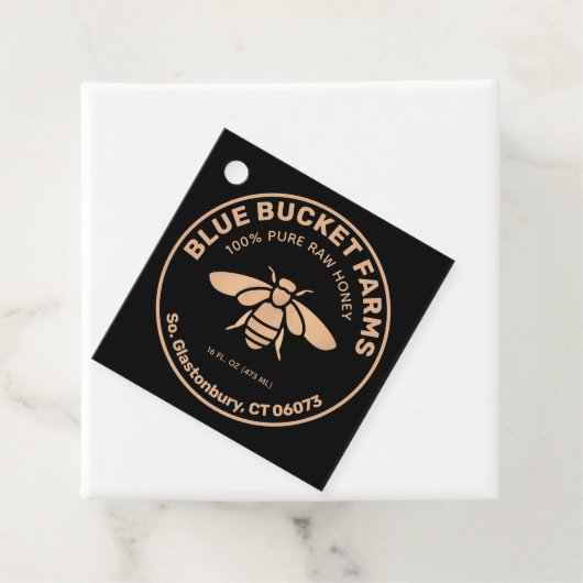 Étiquettes Cadeau Abeille de miel maison (En situation)