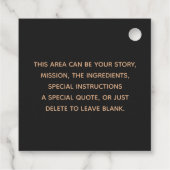 Étiquettes Cadeau Abeille de miel maison (Dos)