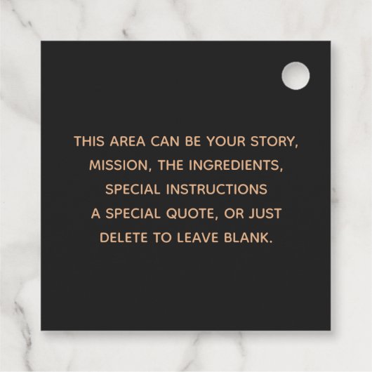 Étiquettes Cadeau Abeille de miel maison (Dos)