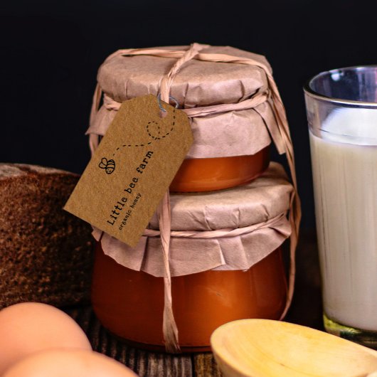 Étiquettes-cadeau abeille mignonne volant miel kraft rustique