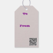 Étiquettes-cadeau Abstract Purple Orchid Flower Design Pattern Art (Dos)