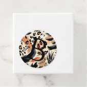 Étiquettes Cadeau Abstrait Poster de animal exotique peint Leopard (En situation)