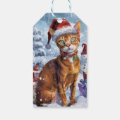 Étiquettes-cadeau Abyssinian Chat Winter Wonderland Noël Joie (Dos)
