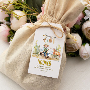 Étiquettes-cadeau Accro à tous les poissons Amour Pêcheur Derby Baby