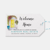 Étiquettes-cadeau Accueil de l'agent immobilier (Devant (Horizontal))