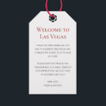 Étiquettes-cadeau Accueil élégant à Las Vegas Mariage Welcome<br><div class="desc">Se marier à Las Vegas ? Ces étiquettes d'accueil blanches et noires ajouteraient parfaitement à la corbeille d'accueil de votre hôtel. Personnalisez avec votre propre texte sincère.</div>