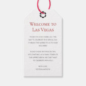Étiquettes-cadeau Accueil élégant à Las Vegas Mariage Welcome (Devant)