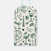 Étiquettes-cadeau Accueil Mariage illustré à main (Devant)