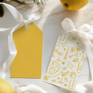 Étiquettes-cadeau Accueil Mariage illustré à main