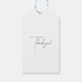 Étiquettes-cadeau accueil mariage moderne minimal (Dos)