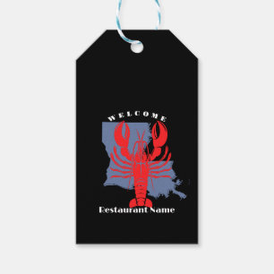 Étiquettes-cadeau Accueil moderne écrevisse rouge Louisiane nom pers