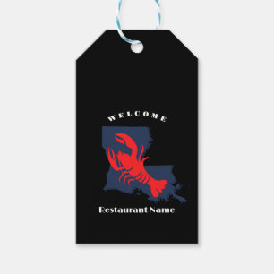 Étiquettes-cadeau Accueil moderne rouge écrevisse Louisiane nom pers