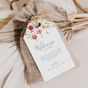 Étiquettes-cadeau Accueil simple du Mariage Fleur sauvage multicolor