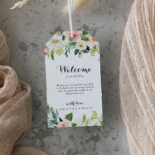 Étiquettes-cadeau Accueil simple Mariage de feuillage vert floral