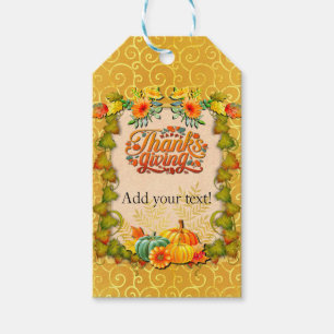 Étiquettes-cadeau Action de grâce Automne Feuilles d'érable et citro