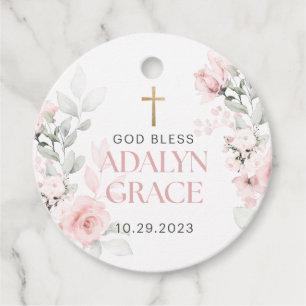 Étiquettes Cadeau Adayln Grace Baptism Tags