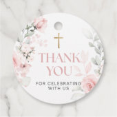 Étiquettes Cadeau Adayln Grace Baptism Tags (Dos)