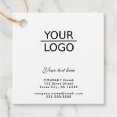 Étiquettes Cadeau Add your Logo with Custom Text Promotion Kraft (Devant)