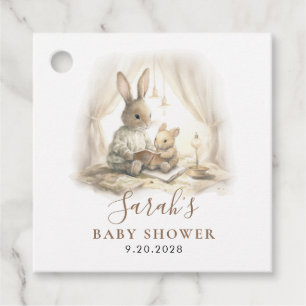Étiquettes Cadeau Adorable Aquarelle Bunny Baby shower cadeau