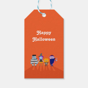 Étiquettes-cadeau Adorable Enfants Halloween Costume de fête Merci