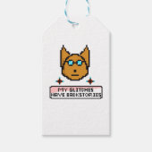 Étiquettes-cadeau Adorable Nerd Puppy with Glasses (Devant)